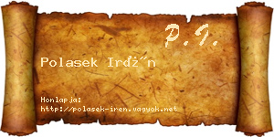Polasek Irén névjegykártya